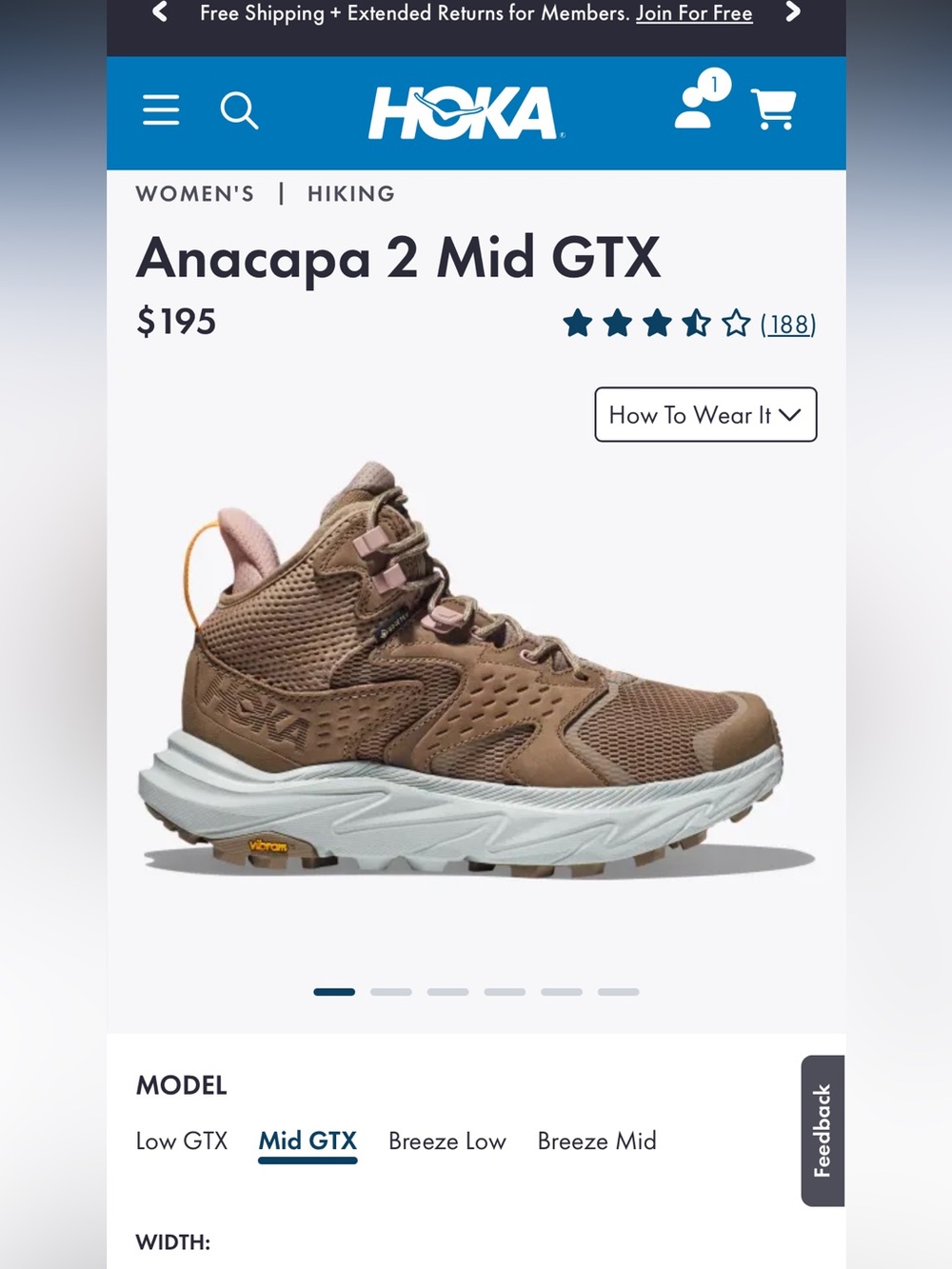 Hoka hiking shoes